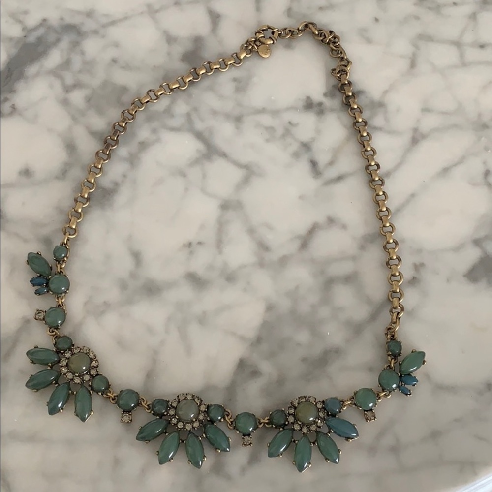 JCrew Blue Flower Necklace
